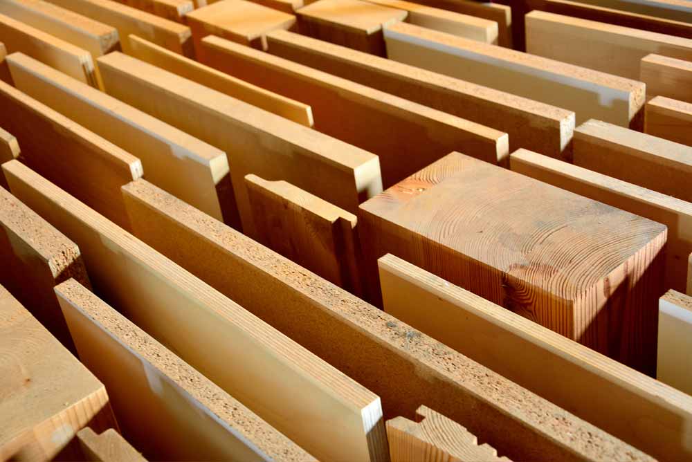 Echantillons supports bois différents types, volumes et épaisseurs